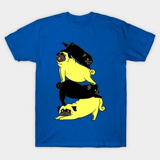 Yoga Challenge Pugs T-Shirt